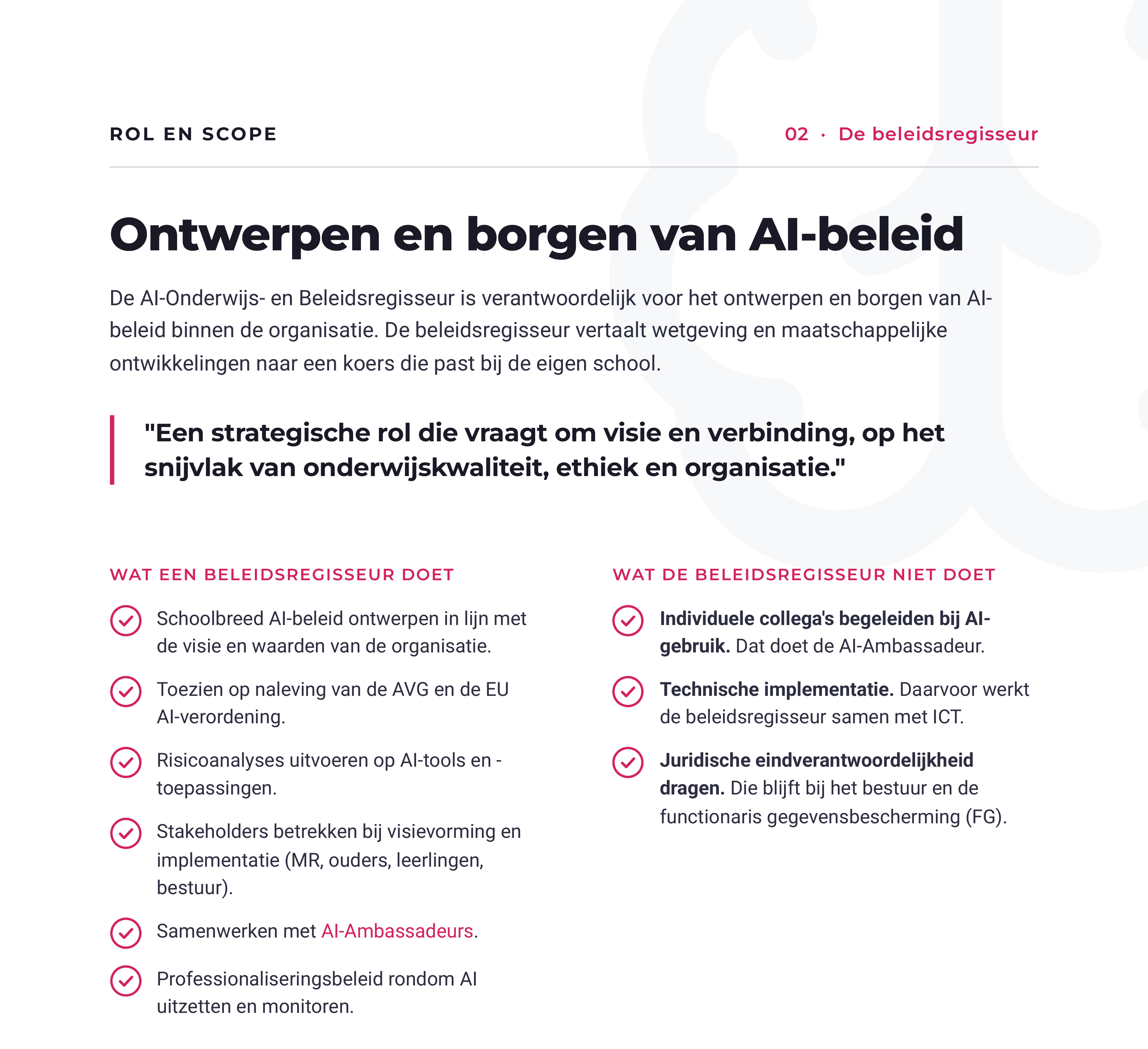 Rol en scope AI-beleidsregisseur