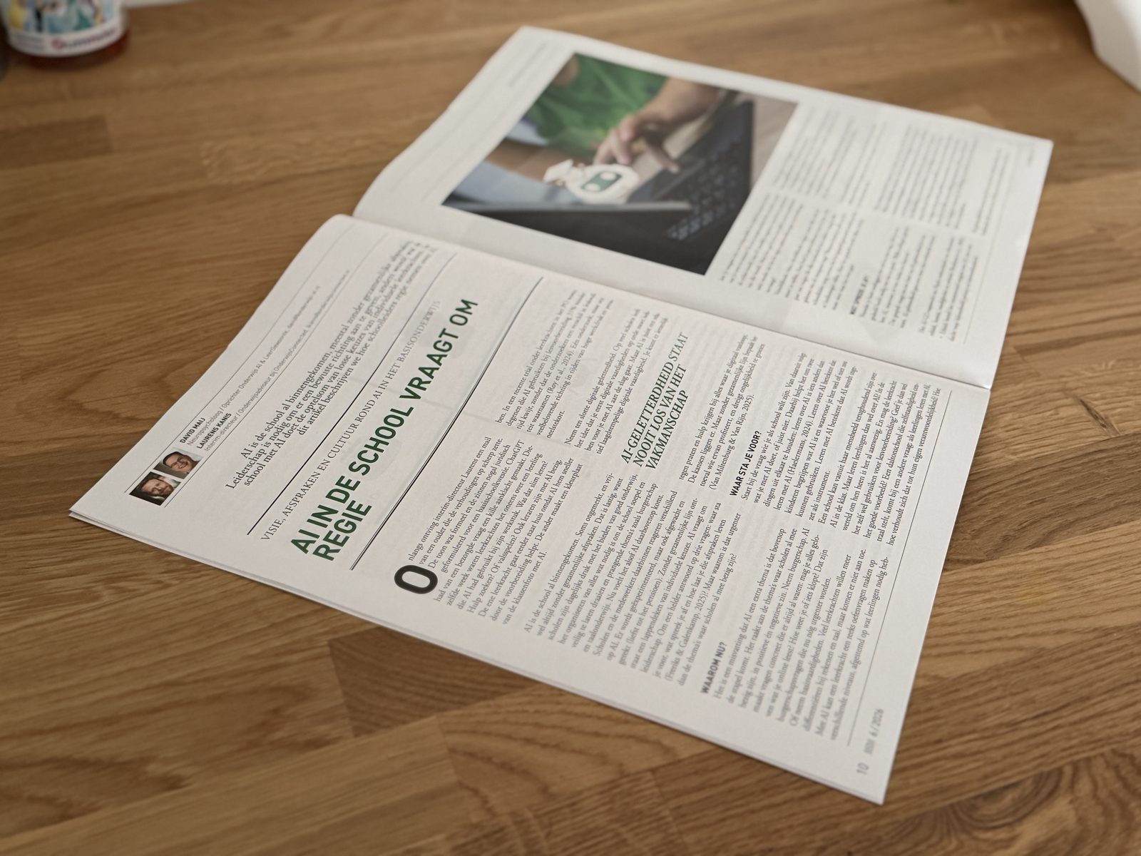 De hardcopy van het artikel van David en Laurens in BSM magazine van Wolters Kluwer.